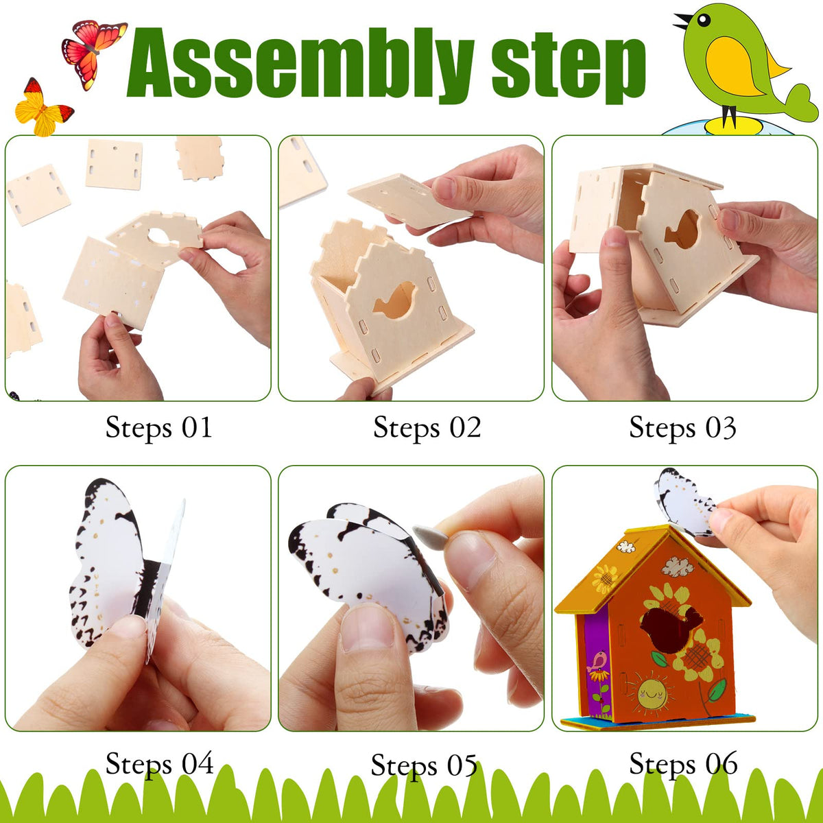 Kisston butterfly stickers included for bright stereoscopic decoration and personalization.