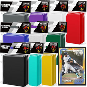 Kitoyz 1000Pcs sleeves in multi-color pack protect and organize trading cards.