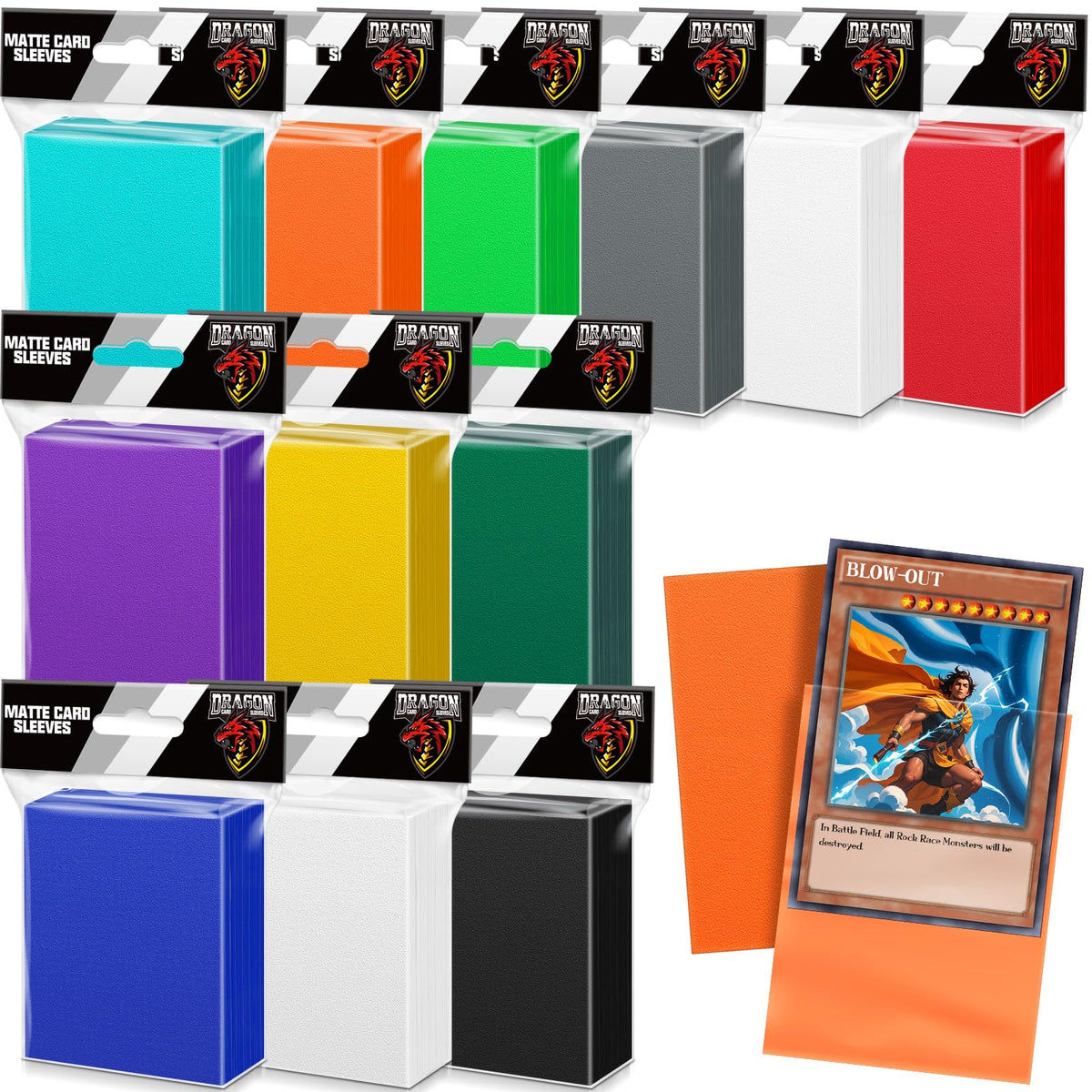 Kitoyz 1200pcs matte card sleeves for large collections and reliable protection.