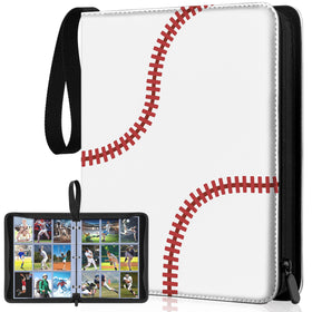 Kitoyz 900-pocket binder front view showing organized trading card sleeves.