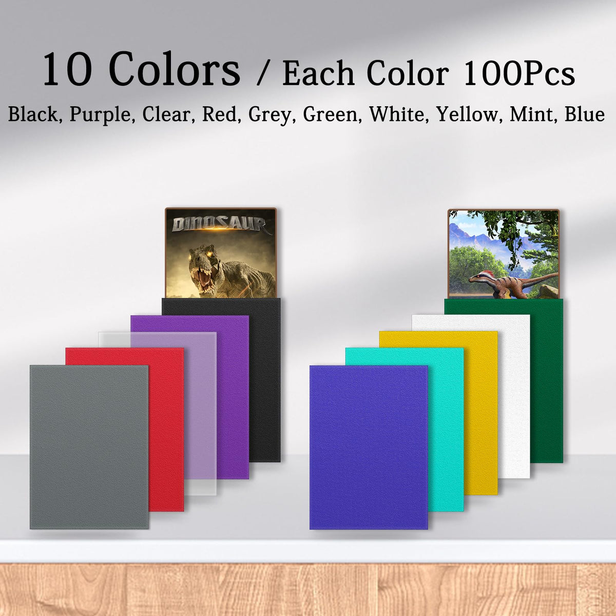 Kitoyz standard-size sleeves fit 2.5x3.5 inch cards securely.