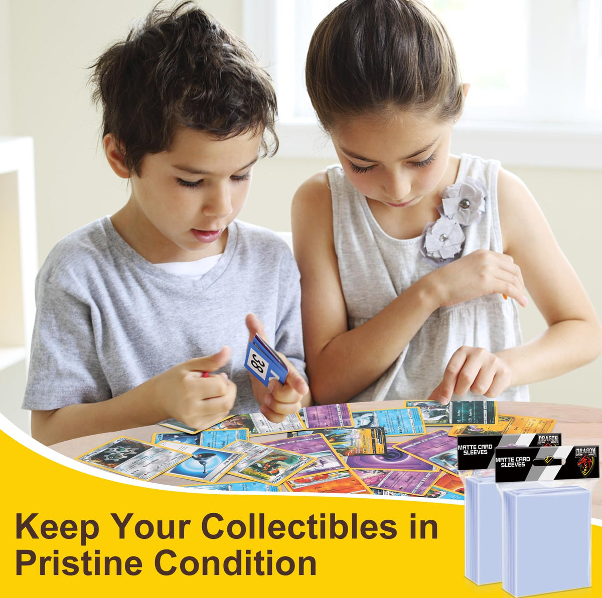 Kitoyz clear sleeves providing high visibility of card fronts