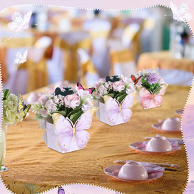 Kittmip paper boxes for DIY butterfly centerpiece packaging