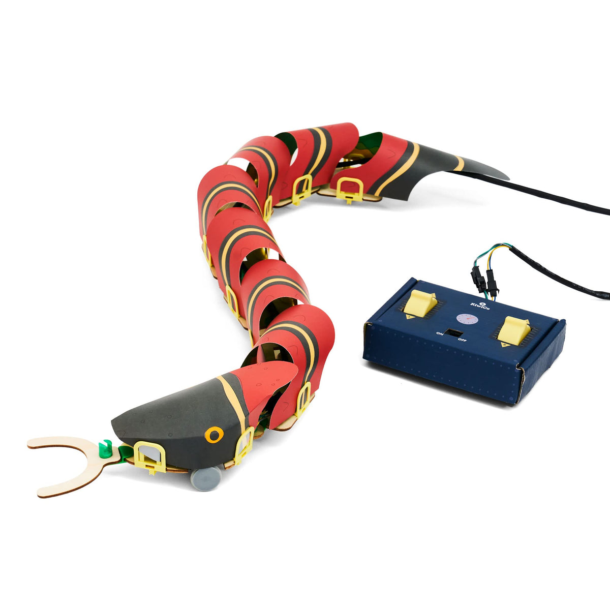 KiwiCo remote snake robot kit enabling hands-on robotics exploration.