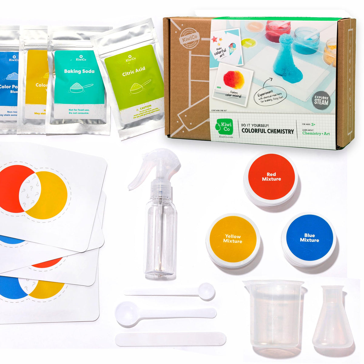 KiwiCo Colorful Chemistry Set showcasing real-world science for curious kids.