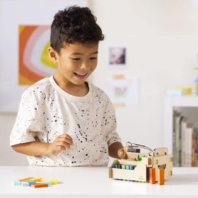 KiwiCo Domino art curves offers dynamic designs and problem solving.