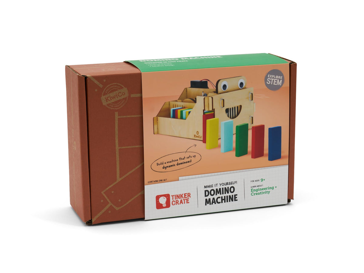 KiwiCo domino project builds patience and curiosity through hands-on play.