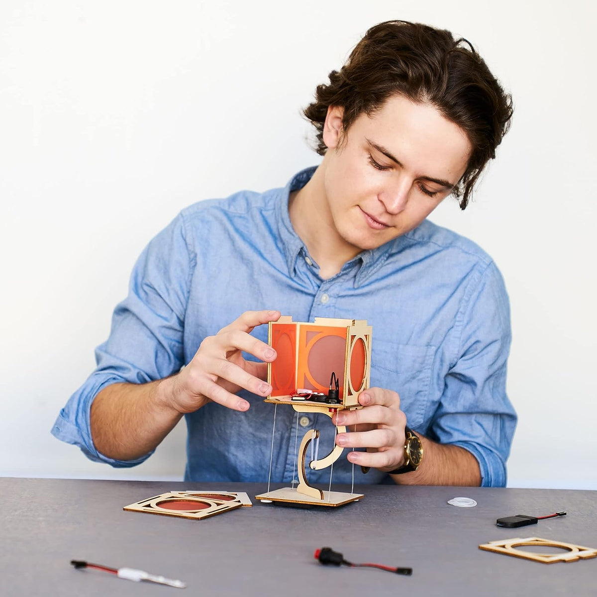 KiwiCo levitating lantern open-kit invites kids to assemble and explore hands-on learning.
