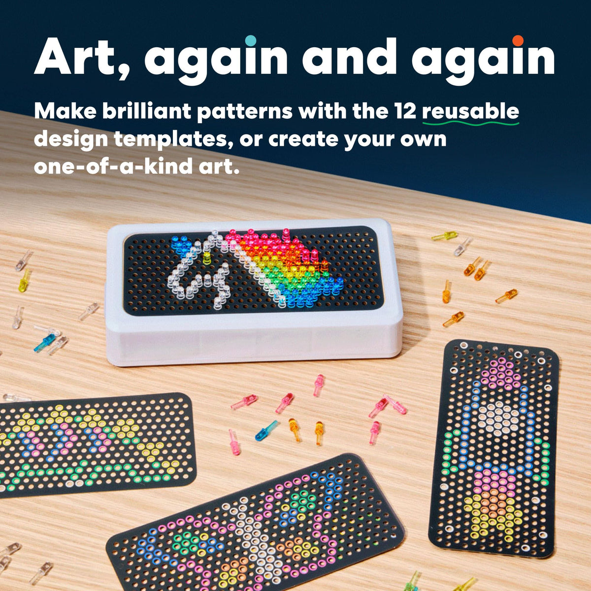 KiwiCo Pixel Art Kit provides screen-free activity that sparks hands-on art exploration.