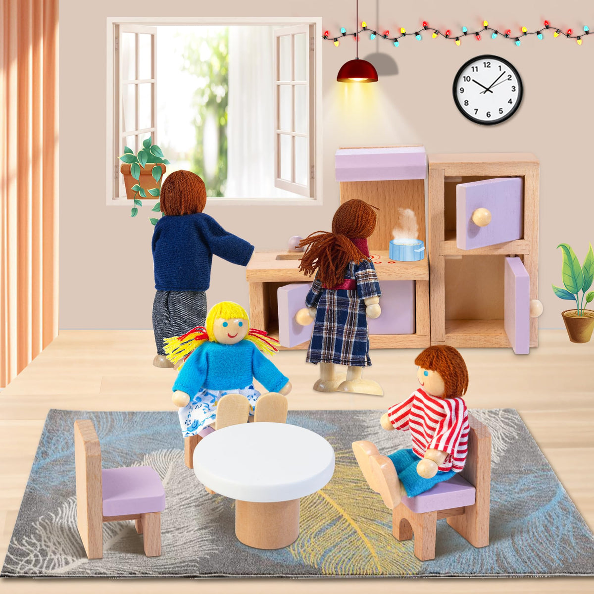 Kizfarm pink bathroom furniture for tidy role-play scenarios