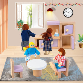 Kizfarm pink bathroom furniture for tidy role-play scenarios