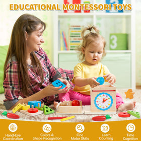 Kizfarm clock helps little ones explore time concepts during play sessions.