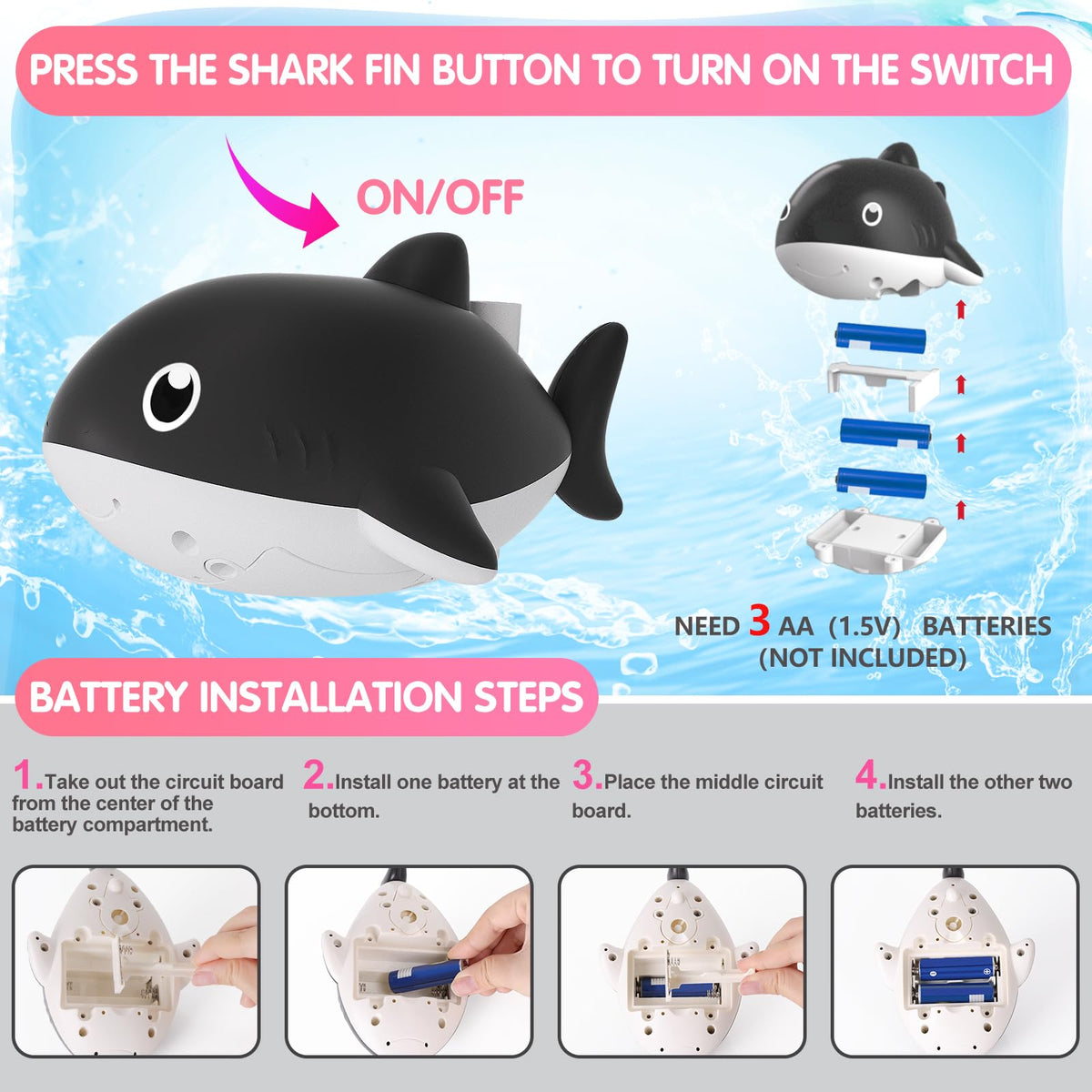 KIZJORYA battery powered pump enables dynamic water action outdoors.