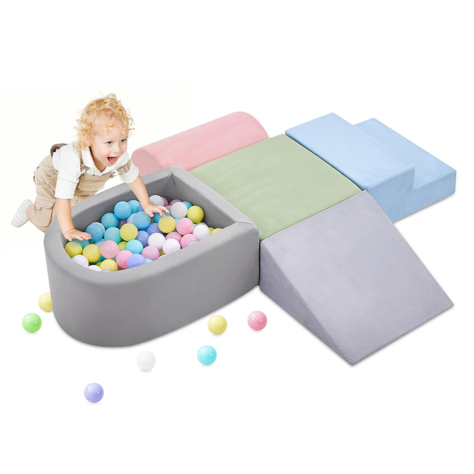 KIZLAND climbing blocks assembled for safe indoor play and imaginative exploration.