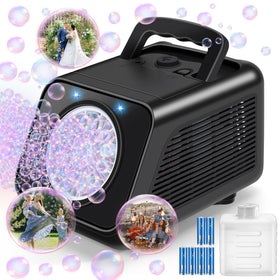 Kizmore bubble machine front view showing compact safe design and performance.