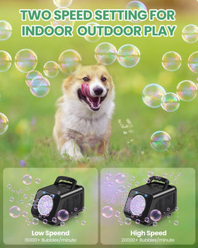 Kizmore bubble machine gift packaging ideal for birthdays and parties.