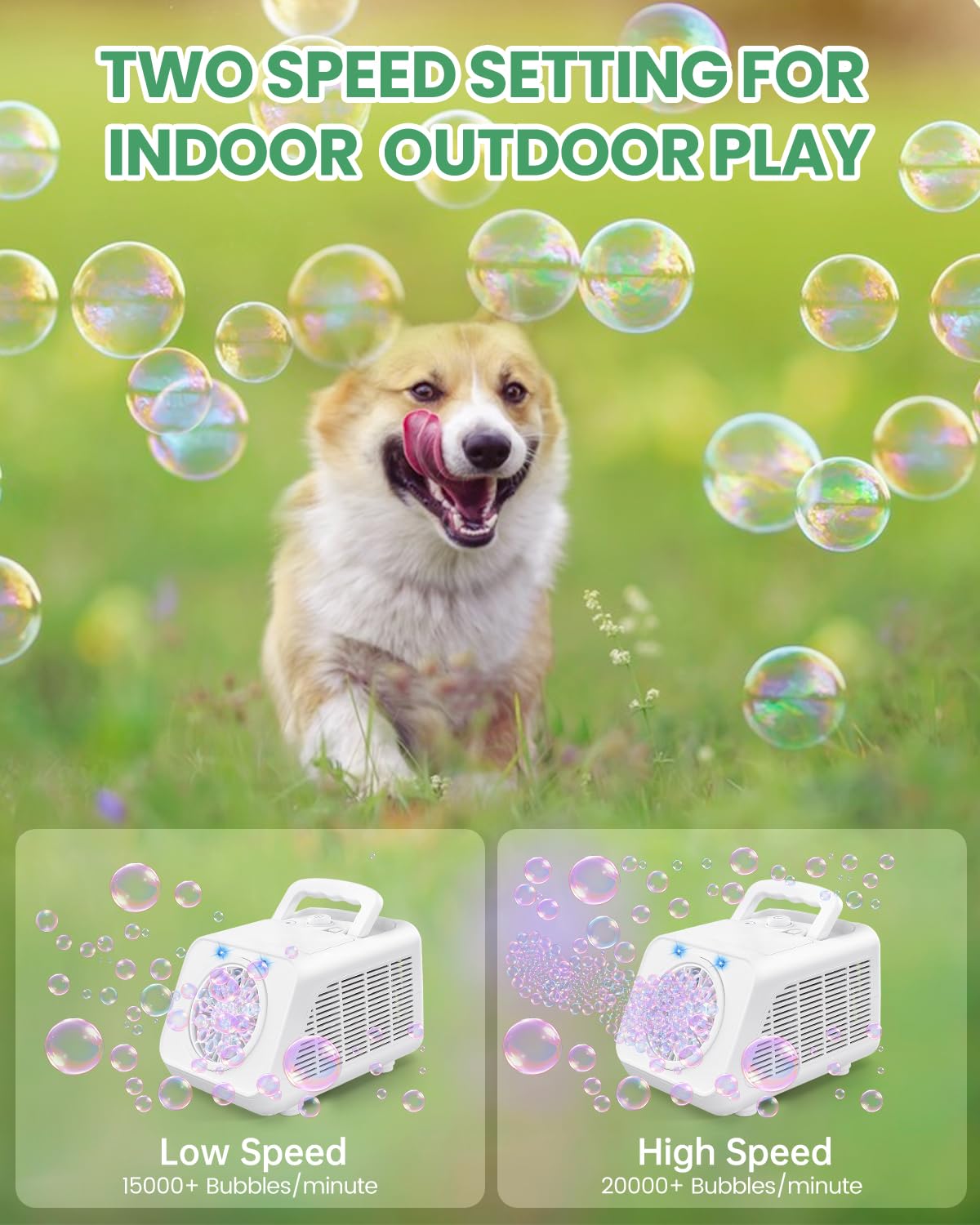 Kizmore bubble machine at a party or wedding setup