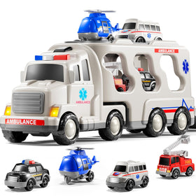 KIZONLY ambulance truck set front view sparks imaginative play for kids