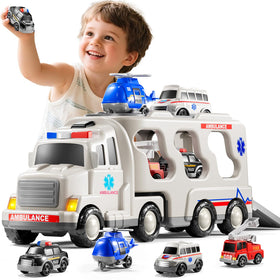 KIZONLY ambulance truck set makes a thoughtful birthday gift option