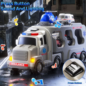 KIZONLY ambulance truck set rotatable parts encourage fine motor exploration