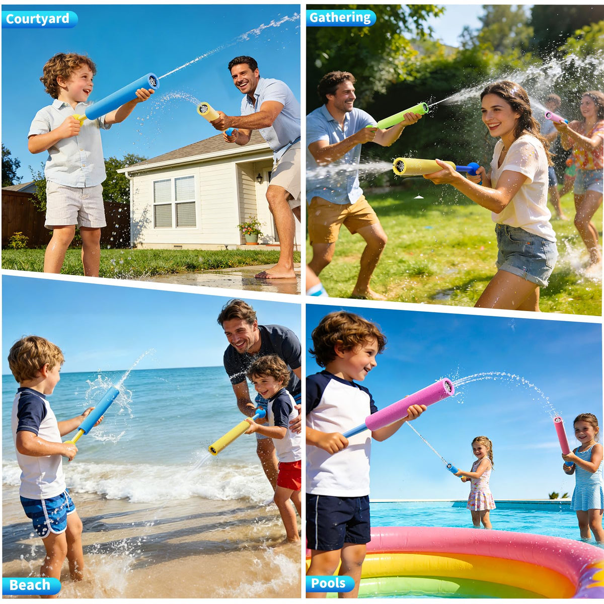 KIZONLY beach and pool outdoor play for family gatherings.