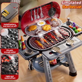 KIZONLY Kids Grill Playset two-tier cooking area for shared play