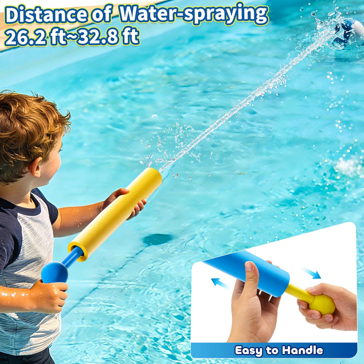KIZONLY lightweight, portable squirters easy for toddlers to carry.