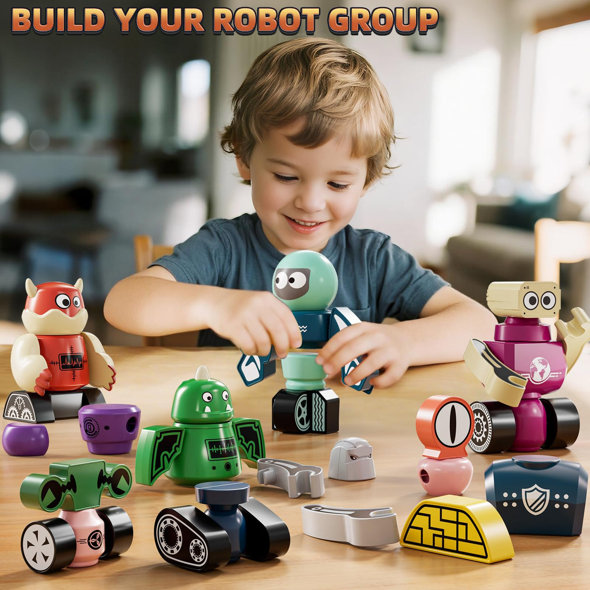 KIZONLY monster-blocks-assembly-pieces spark imaginative play with quick shape changes.