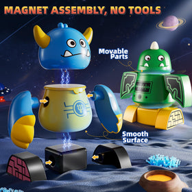 KIZONLY rotating arms feature adds motion to robot-building play.