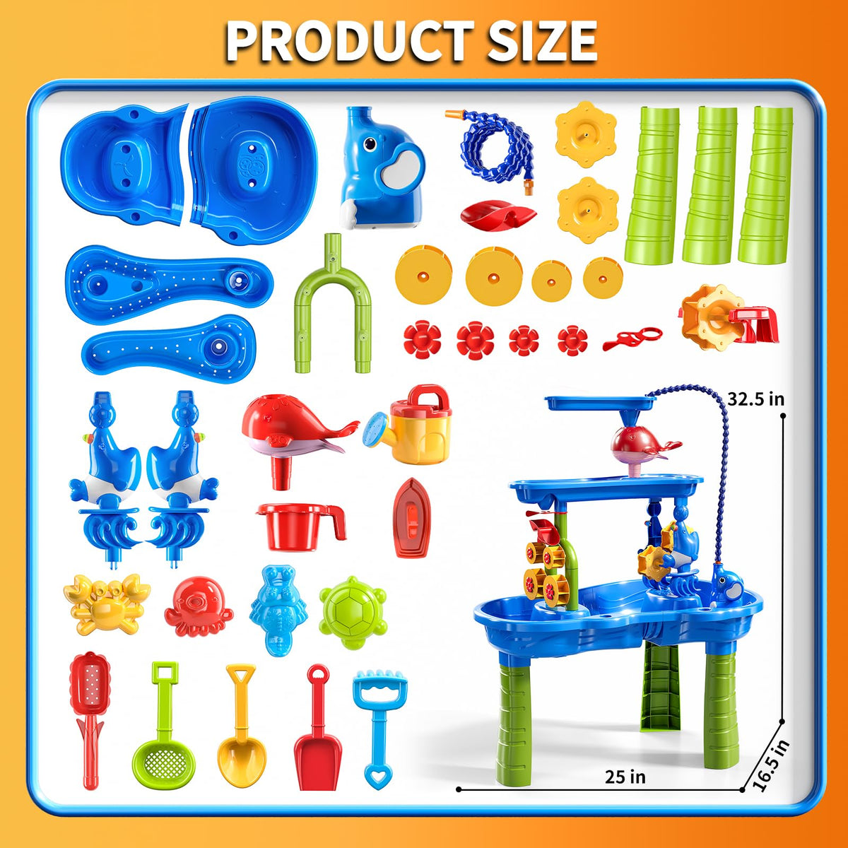 KIZONLY sand-water play area offers versatile indoor and outdoor fun.