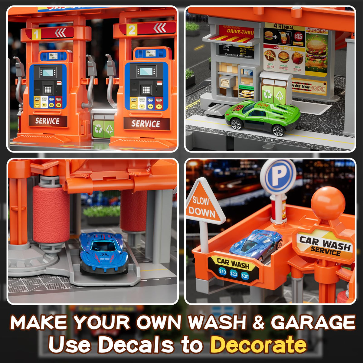 KIZONLY 1:64 scale cars for realistic street play