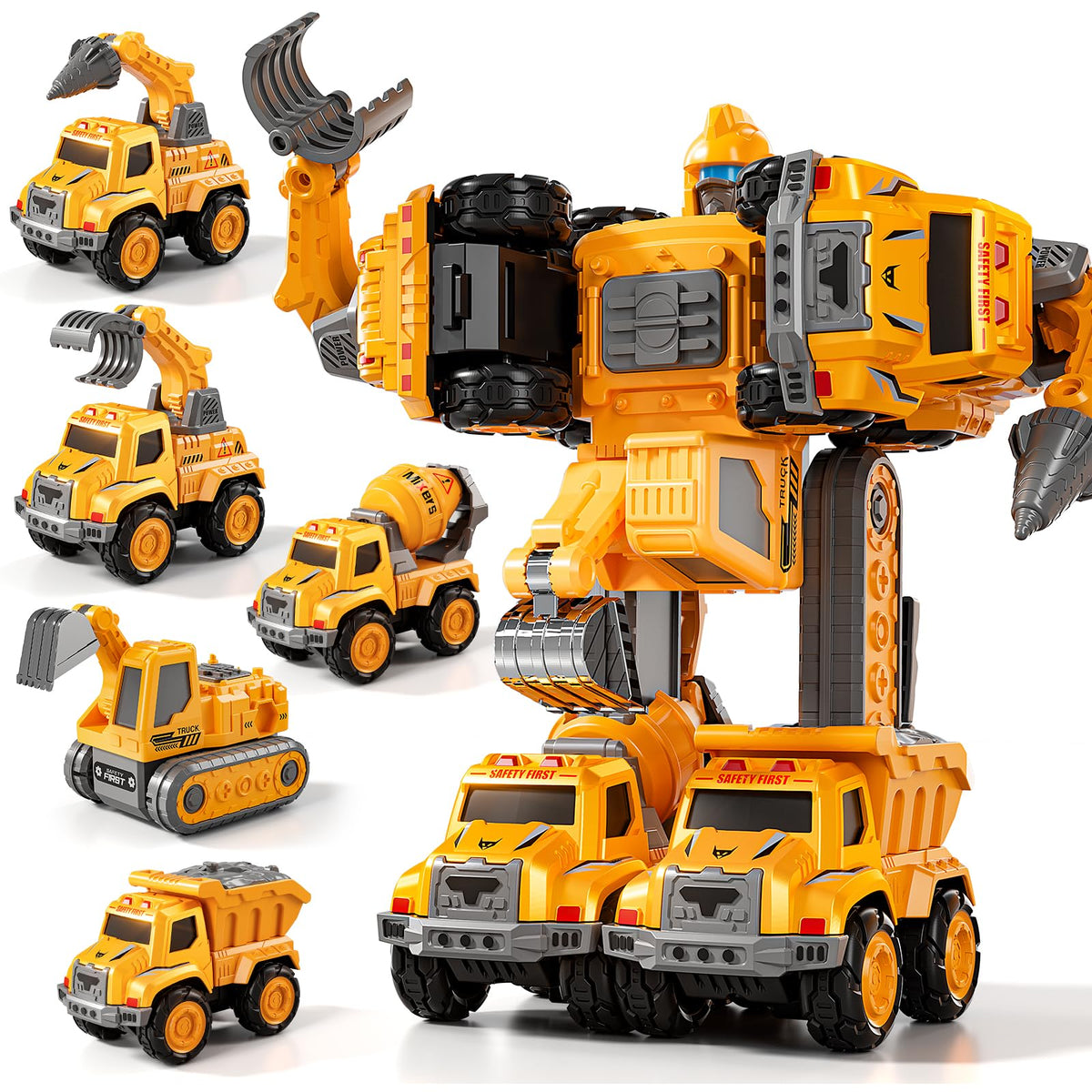 KIZONLY Transform Toys construction excavator in action for imaginative engineering play.