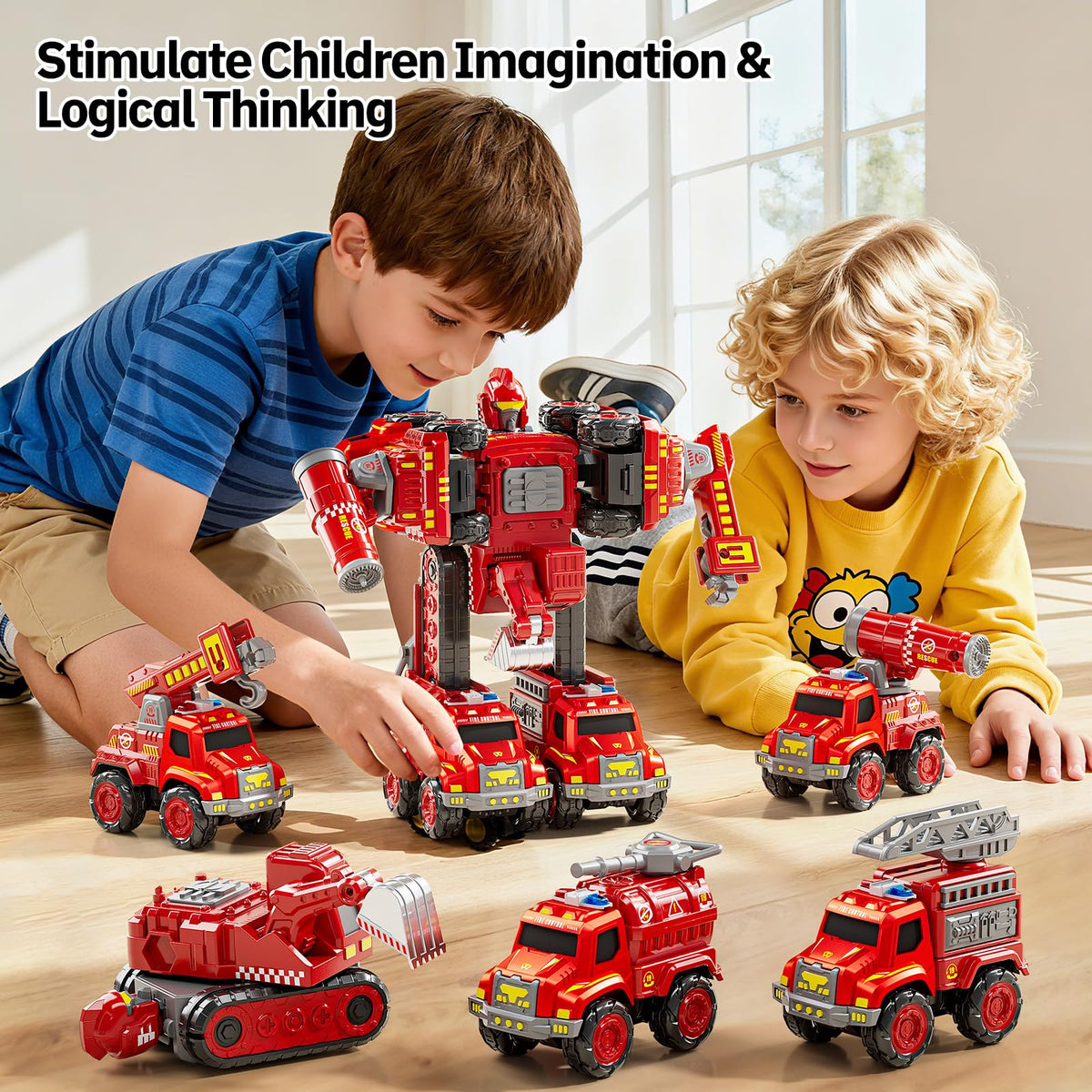 KIZONLY Transform Toys easy connect pieces simplify building and hands-on learning.