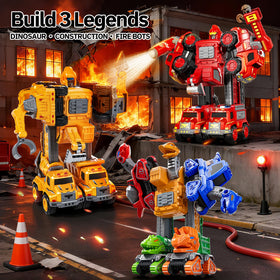KIZONLY Transform Toys firehose truck highlights firefighting-themed play and motor skills.
