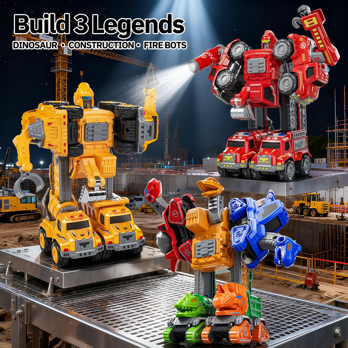 KIZONLY Transform Toys series-construction-robot highlights its versatile play options.