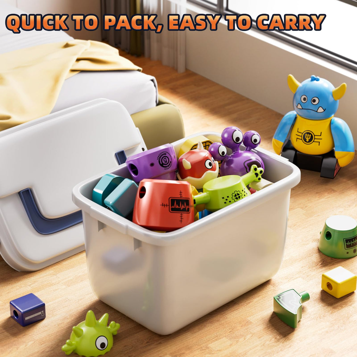 KIZONLY travel-friendly robot toy ideal for on-the-go learning.
