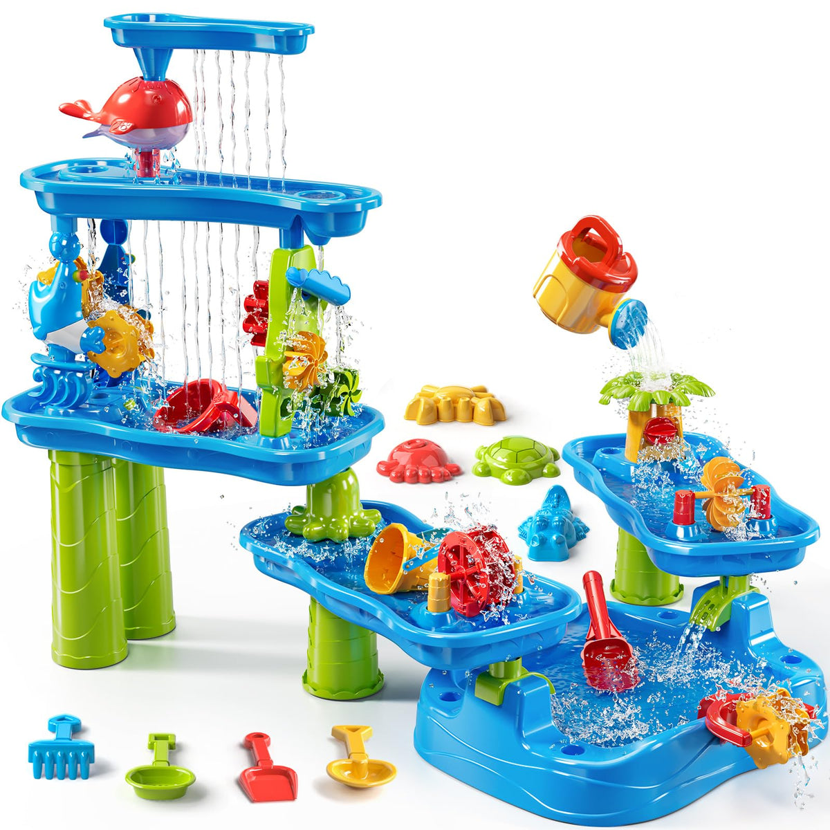 KIZONLY water table assembly showing easy setup for parents.