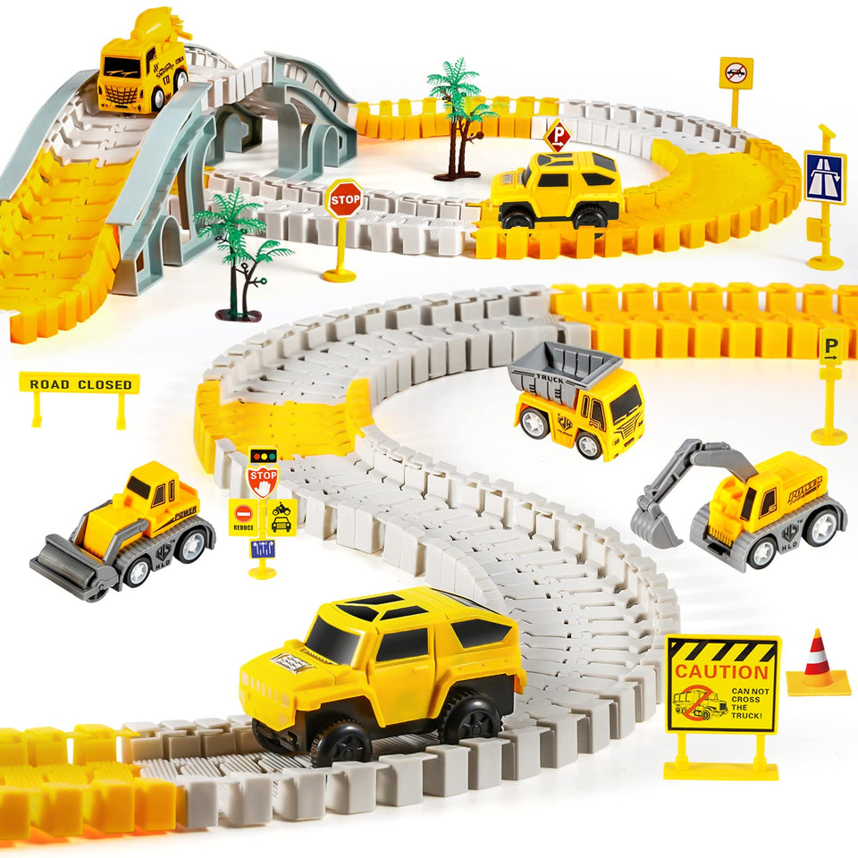 Kizplays 260-piece construction race track with map promotes imaginative play