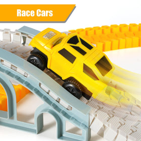 Kizplays two racing cars on track section promotes fine motor skills