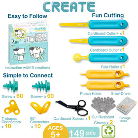 Kizzikids cutter with rounded tip supports safer crafting for young builders.