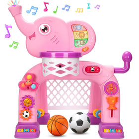 KIZZYEA elephant sports toy hoop-and-net promotes hand-eye coordination during play