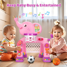KIZZYEA elephant sports toy soccer-ball invites kicking practice for toddlers