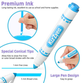 KIZZYEA non-toxic ink ensuring safe classroom art activities.