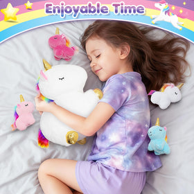 KIZZYEA mommy unicorn full body view showing size and presence for kids.