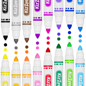 KIZZYEA washable ink washes off skin and fabrics easily.