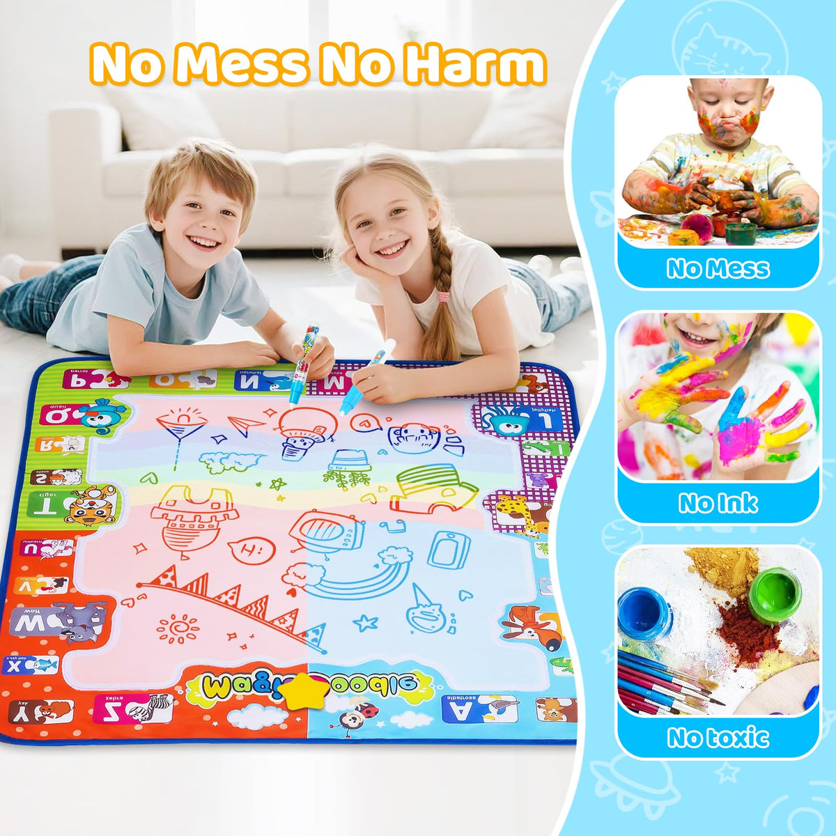 KIZZYEA water mat back is waterproof to protect surfaces.