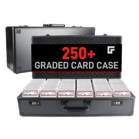 KJITH 6-row graded card case front view showing durable polycarbonate shell for protection