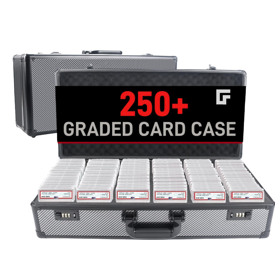 KJITH 6-row graded card case keeps PSA cards organized and protected.