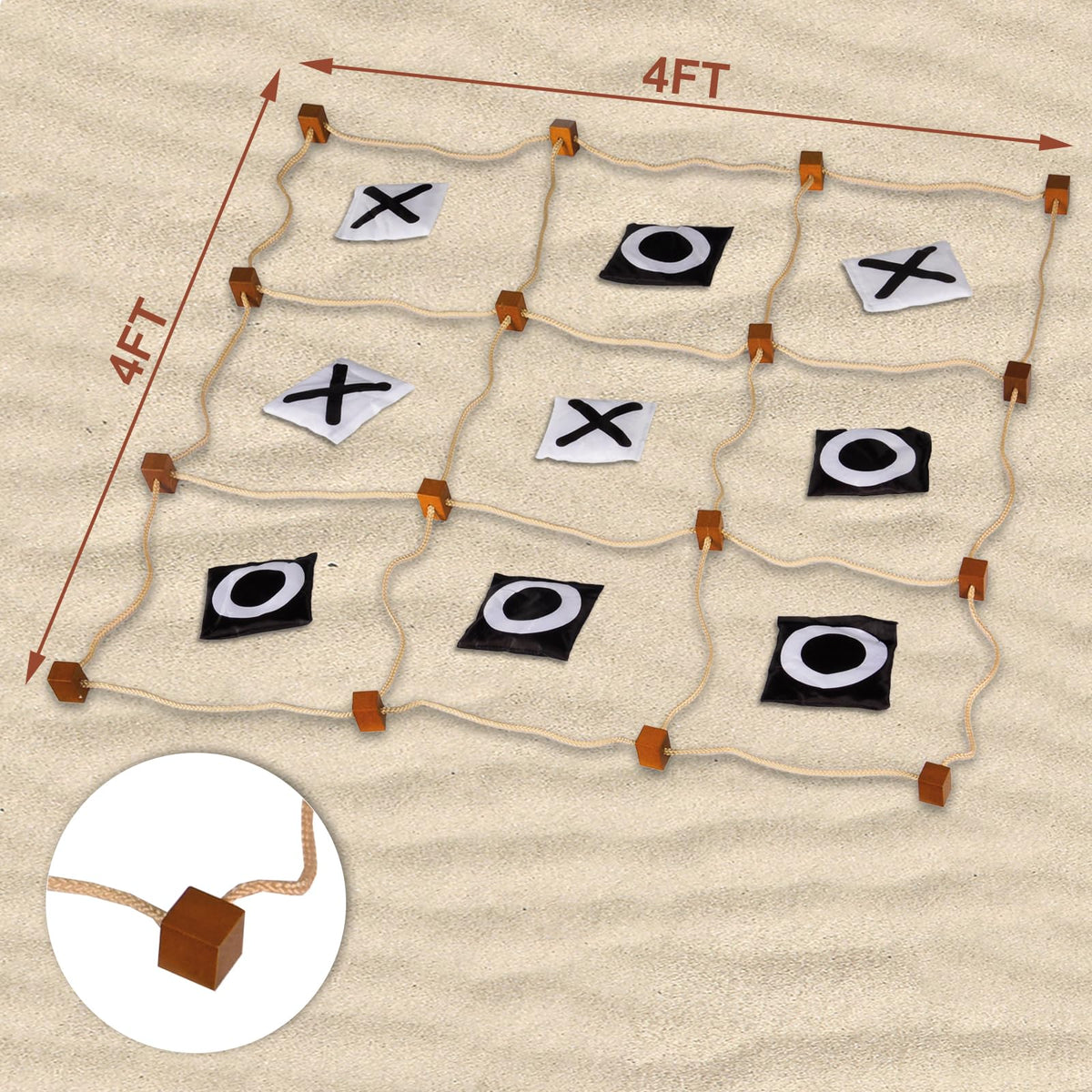 KJR Ground spikes secure the 4x4 game for sturdy play.