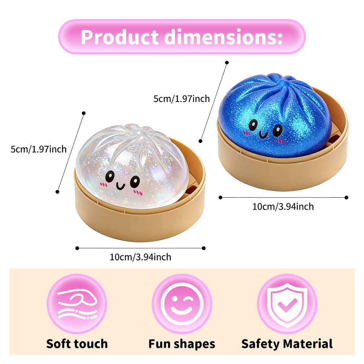 kjsdsss desk fidget squishies collection on a workspace